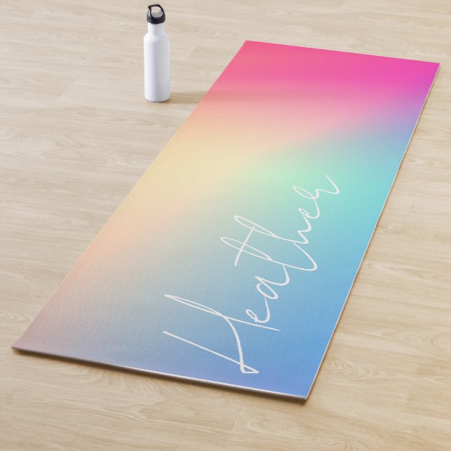 Tapis De Yoga Dégradé ombre arc-en-ciel (En situation)