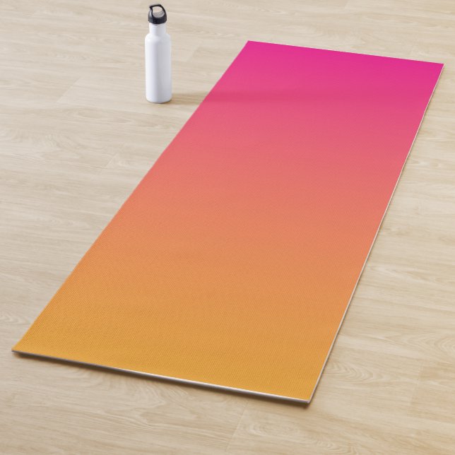 Tapis De Yoga dégradé rose et orange (En situation)