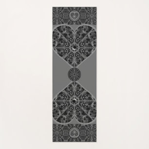 Tapis De Yoga Dentelle en céramique Noir