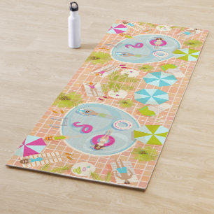 Tapis De Yoga Des filles et des garçons du bikini jouant au jeu