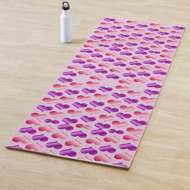 Tapis De Yoga Des tas de coeurs (En situation)