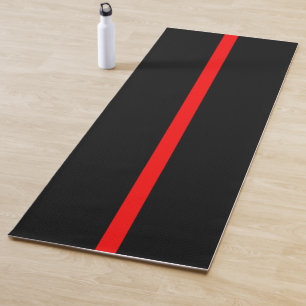 Tapis De Yoga Design graphique en ligne rouge mince symbolique s