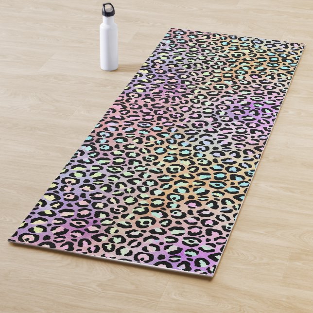 Tapis De Yoga Design Iridescendant Leopard Series 6 (En situation)