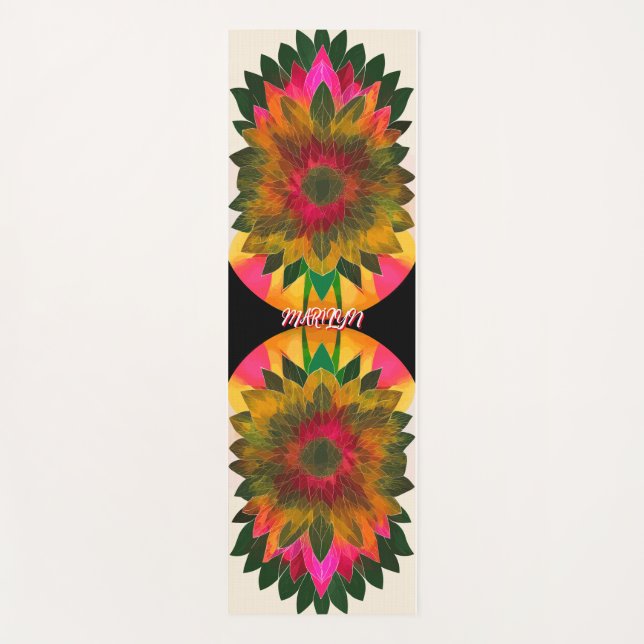 Tapis De Yoga Design moderne BOHO Zen Design Abstrait (Devant)