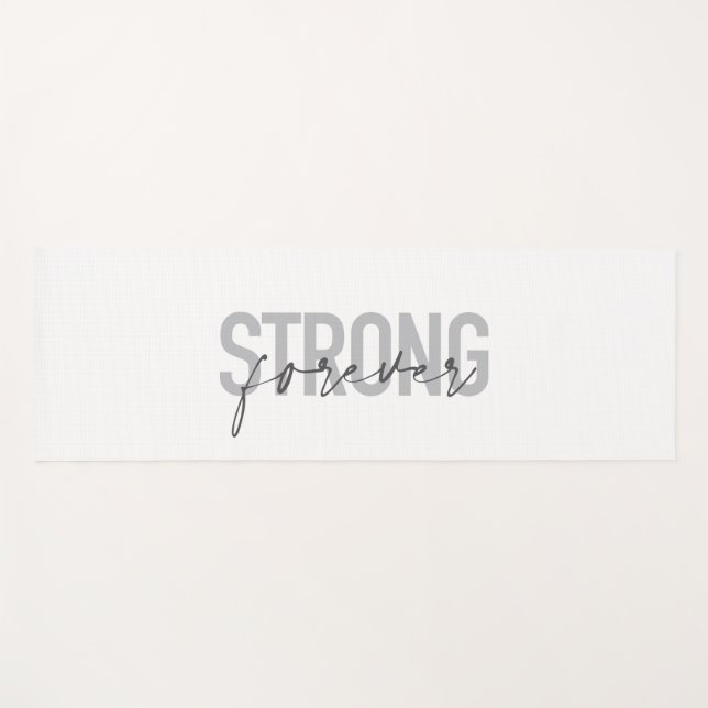 Tapis De Yoga Design moderne, simple, chic et élégant Strong For (Devant (Horizontal))