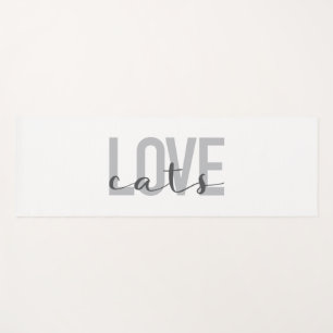 Tapis De Yoga Design moderne, simple, urbain, tendance Love Cats