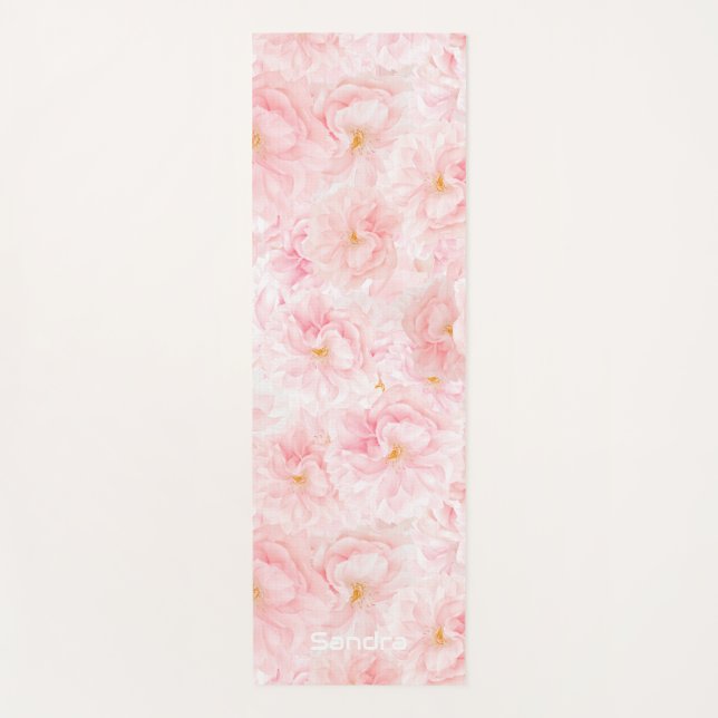 Tapis De Yoga Design Motif élégant en fleur de cerisier (Devant)