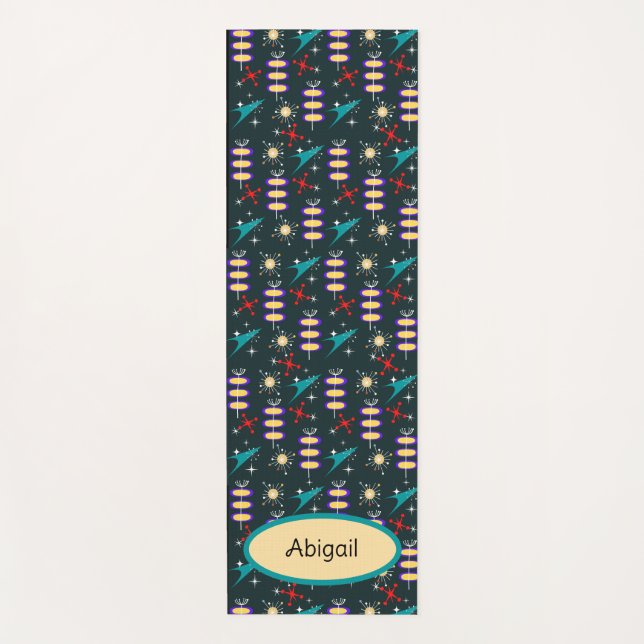 Tapis De Yoga Design Rétro (Devant)