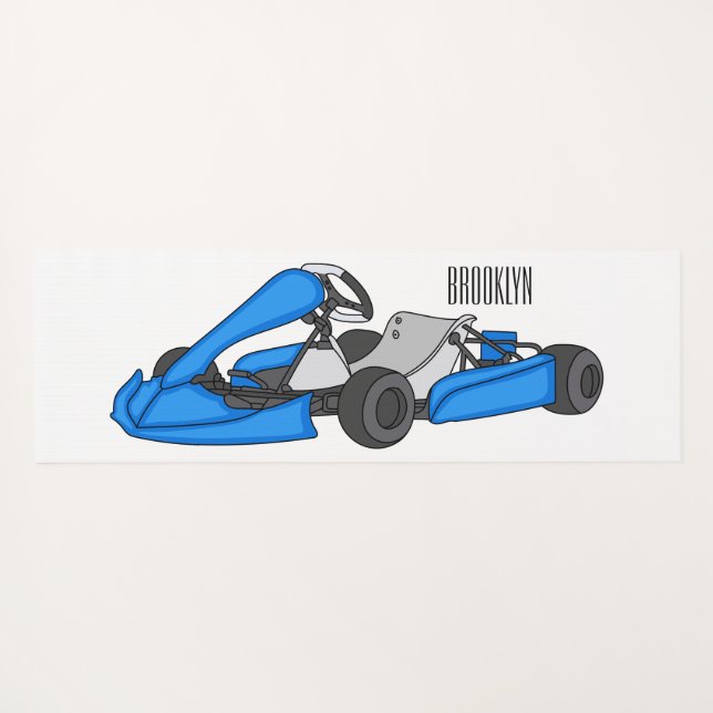 Tapis De Yoga dessin animé de Kart racing (Dos (Horizontal))