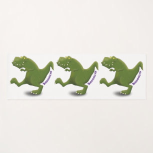 Tapis De Yoga Dessin animé drôle d'un dinosaure T rex humour
