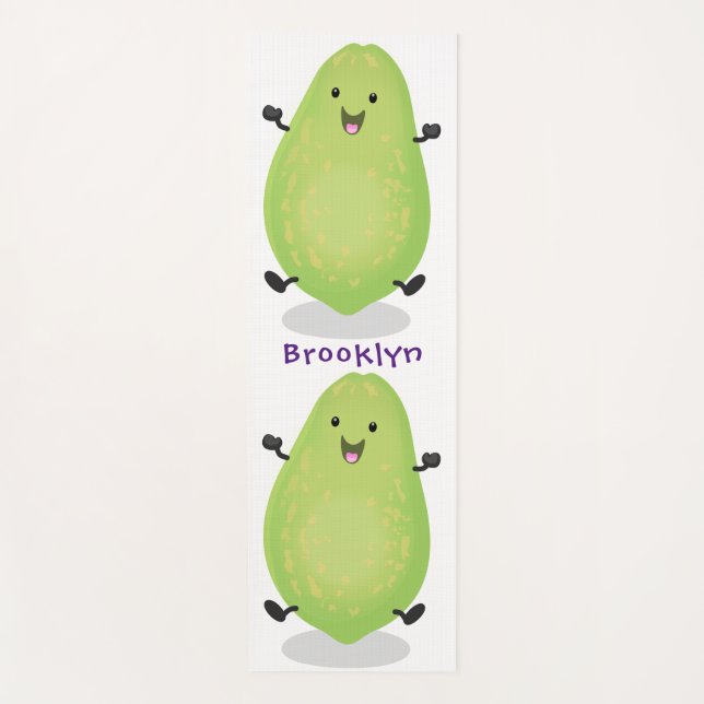 Tapis De Yoga dessin de la patte papaye de Cute kawaii (Devant)