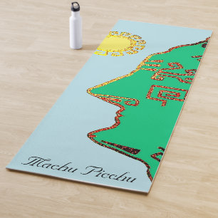 Tapis De Yoga Dessin de Machu Picchu de style moderne