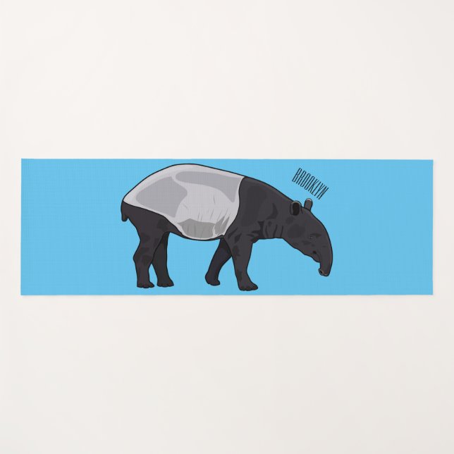 Tapis De Yoga Dessin sur Tapir (Devant (Horizontal))