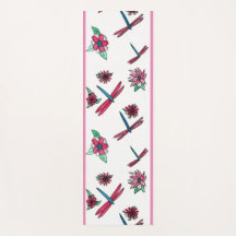 Détendez-vous Dragonflies roses Yoga Mat