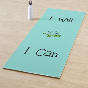 Tapis De Yoga Détermination Lotus Flower Je le peux