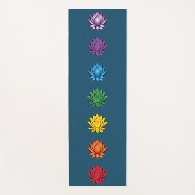 Tapis De Yoga Diagramme de couleur de Yoga Mat Lotus (Devant)