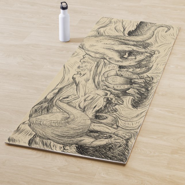 Tapis De Yoga Dinosaures classiques (En situation)