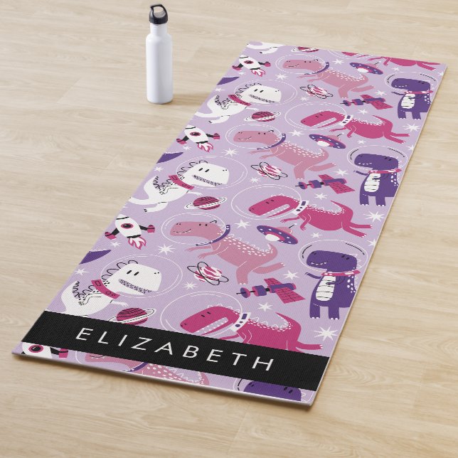 Tapis De Yoga Dinosaures Spatiaux, Dinosaures Mignons, Étoiles,  (En situation)