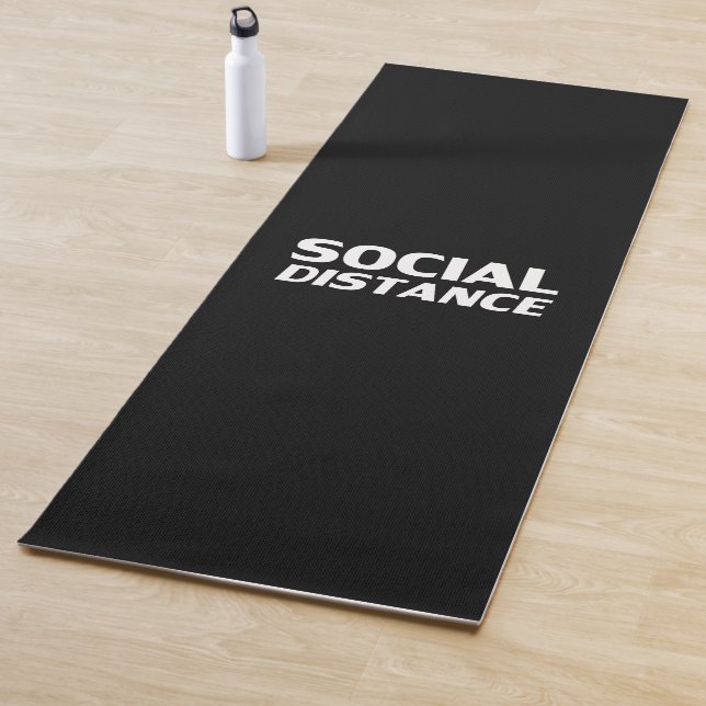 Tapis De Yoga Distance sociale moderne audacieuse typographie dr (En situation)