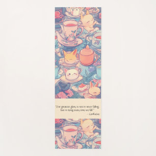 Tapis De Yoga Doodle adorable Tea Party
