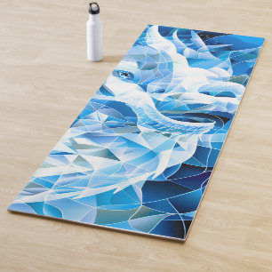 Tapis De Yoga Dragon de Mosaïque Ciel Bleu