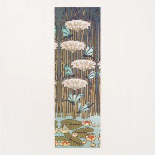 Tapis De Yoga Dragonflies Water Lilies Marais Art Nouveau