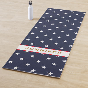 Tapis De Yoga Drapeau américain Rouge Bleu Patriotique