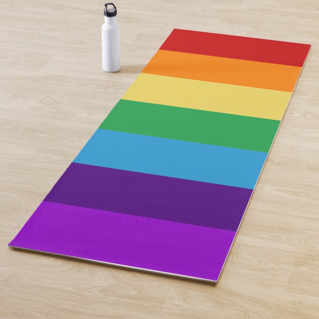 Tapis De Yoga drapeau arc-en-ciel (En situation)