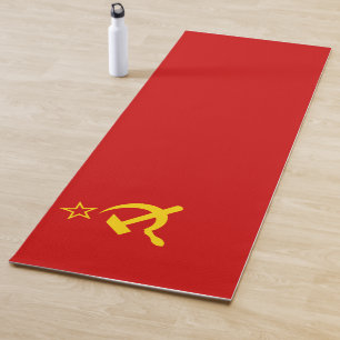 Tapis De Yoga Drapeau communiste de l'URSS faucille et marteau