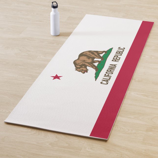 Tapis De Yoga Drapeau de Californie (États-Unis) (En situation)