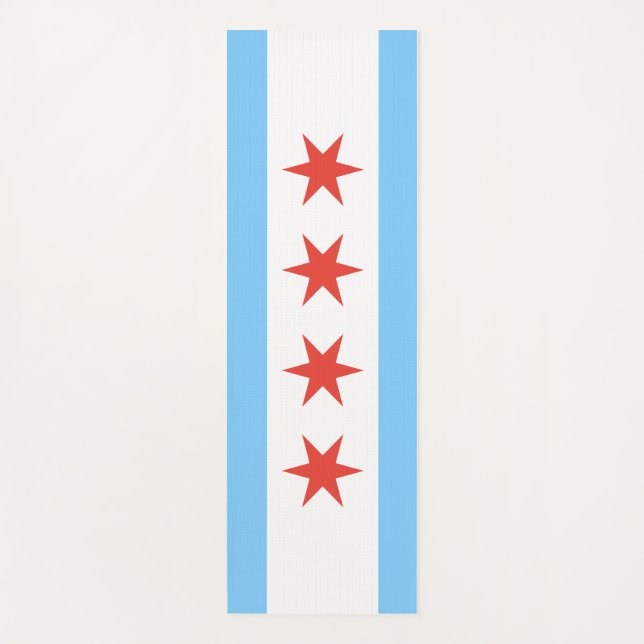 Tapis De Yoga Drapeau de Chicago Yoga Mat (Devant)