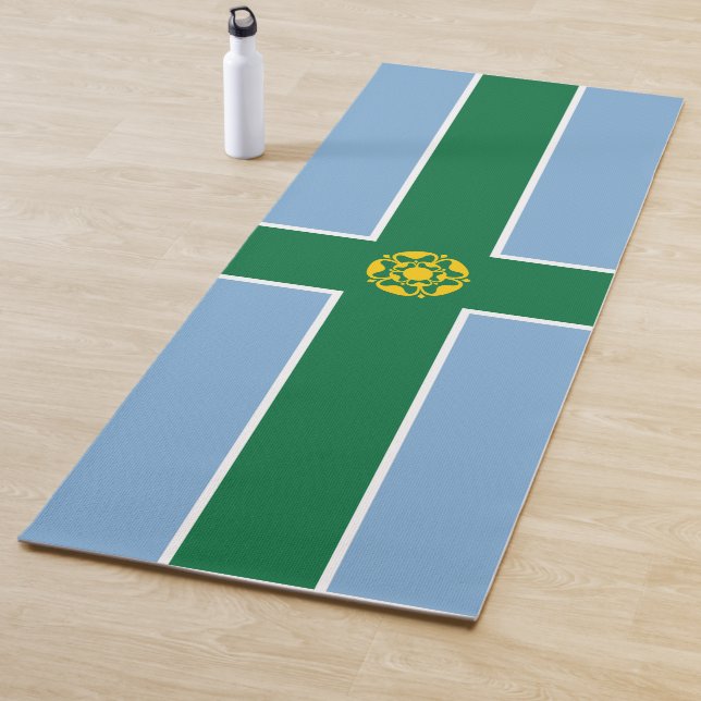 Tapis De Yoga Drapeau de Derbyshire (comté anglais) (En situation)