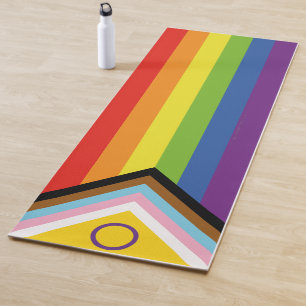 Tapis De Yoga Drapeau de fierté intersexe de SlipperyJoe's fond