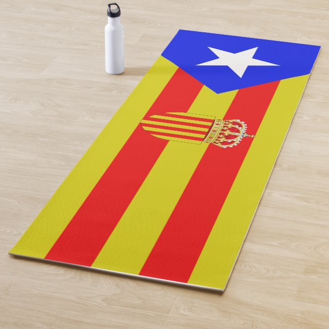 Tapis De Yoga Drapeau de la Catalogne (En situation)