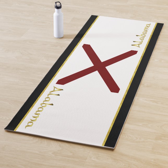 Tapis De Yoga Drapeau de l'Alabama (En situation)