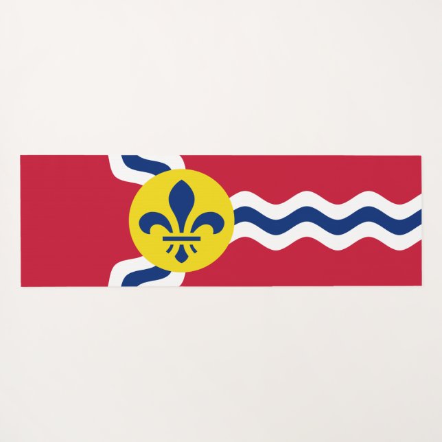Tapis De Yoga Drapeau de Saint-Louis (Missouri) (Dos (Horizontal))
