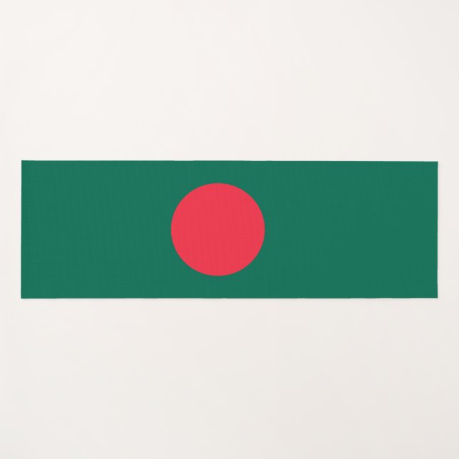 Tapis De Yoga Drapeau du Bangladesh (Bangladesh) (Devant (Horizontal))