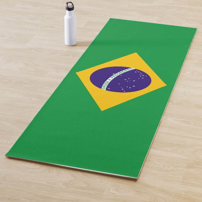 Tapis De Yoga Drapeau du Brésil (En situation)