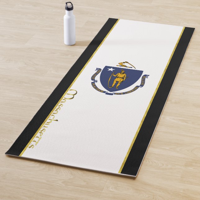 Tapis De Yoga Drapeau du Massachusetts (En situation)