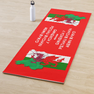 Tapis De Yoga Drapeau gallois du Pays de Galles ST DAVID CITATIO
