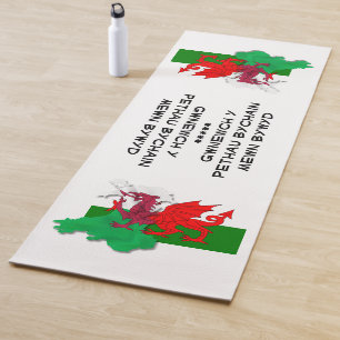 Tapis De Yoga Drapeau gallois du Pays de Galles ST DAVID QUOTE B