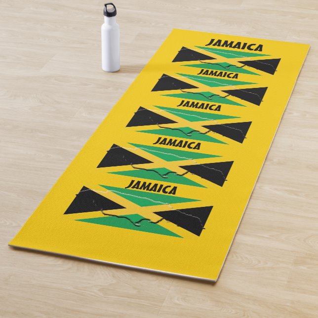 TAPIS DE YOGA DRAPEAU JAMAICA PERSONNALISÉ (En situation)