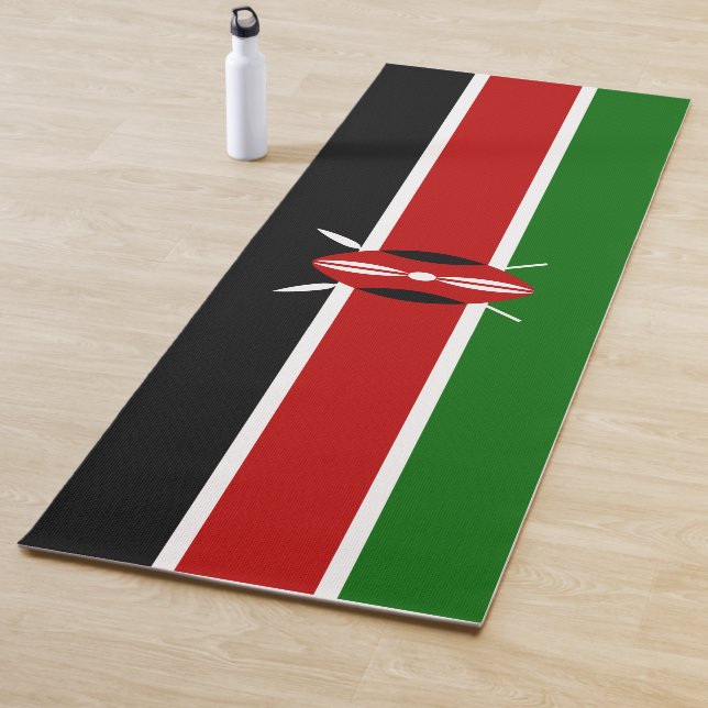 Tapis De Yoga Drapeau kényan (Kenya) (En situation)