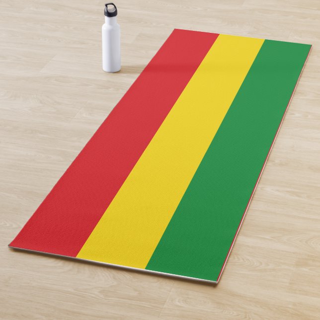 Tapis De Yoga Drapeau rastafarien Rasta Ethiopie (En situation)