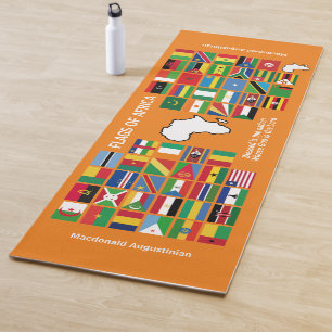 Tapis De Yoga DRAPEAUX PERSONNALISÉS D'AFRIQUE Orange