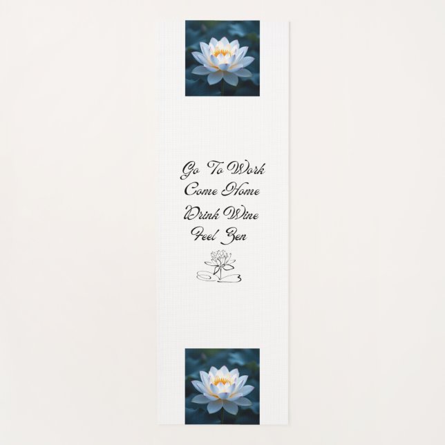 Tapis De Yoga Drink Wine Feel Zen (Devant)