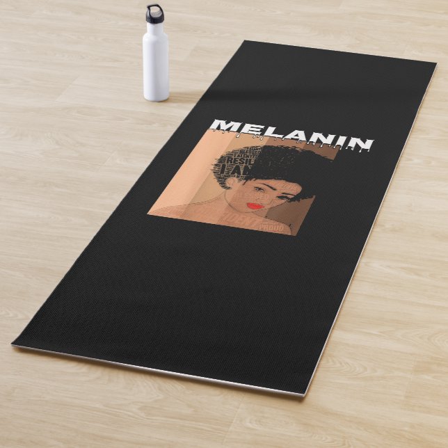 Tapis De Yoga Drippin Melanin Queen Black Girl (En situation)