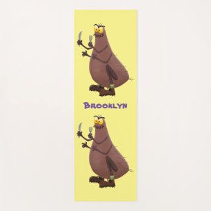 Tapis De Yoga Drôle affamé pulette affamée dessin animé