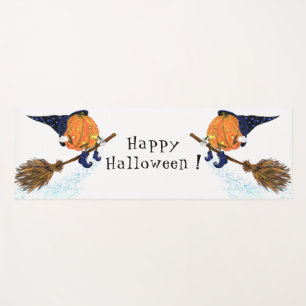 Tapis De Yoga Drôle Halloween Yoga Mat avec Citrouille sorcier