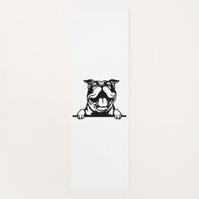 Tapis De Yoga Drôle joyeux Bulldog (Devant)